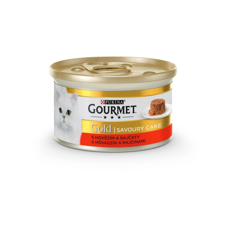 Gourmet Konzerva GOURMET Gold Sav.Cake hovězí a rajče 85g