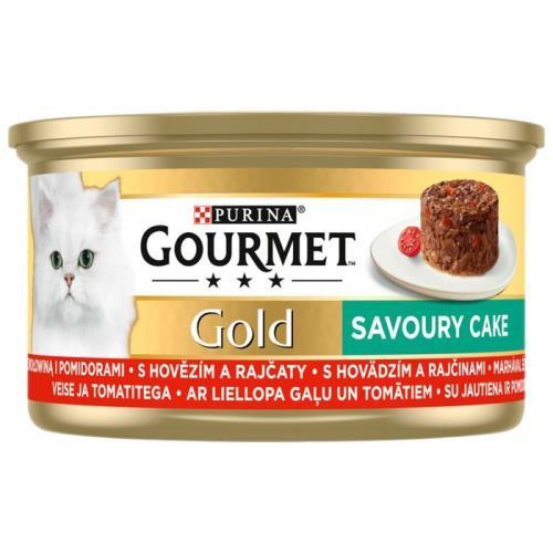 Gourmet Konzerva GOURMET Gold Sav.Cake hovězí a rajče 85g