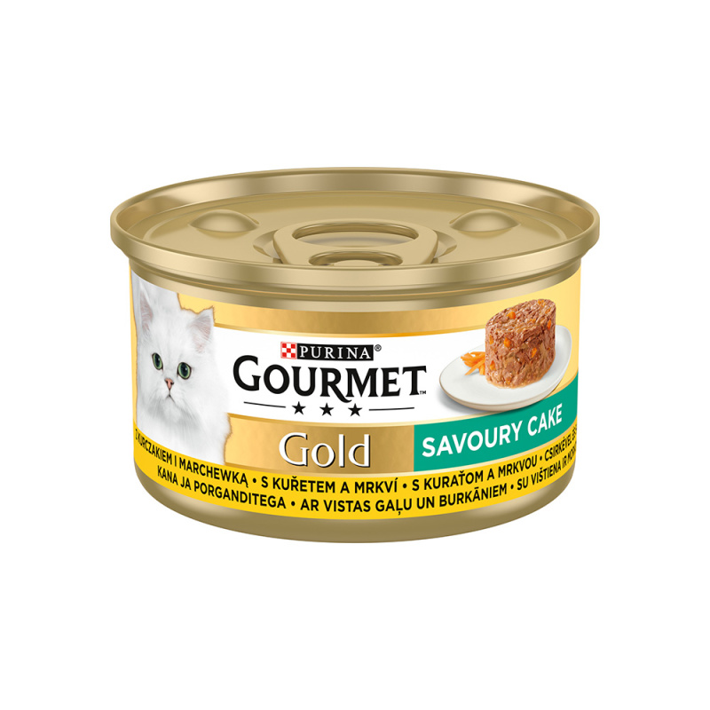 Gourmet Konzerva GOURMET Gold Sav.Cake kuřecí a mrkev 85g