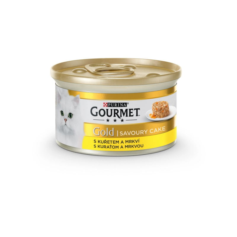 Gourmet Konzerva GOURMET Gold Sav.Cake kuřecí a mrkev 85g