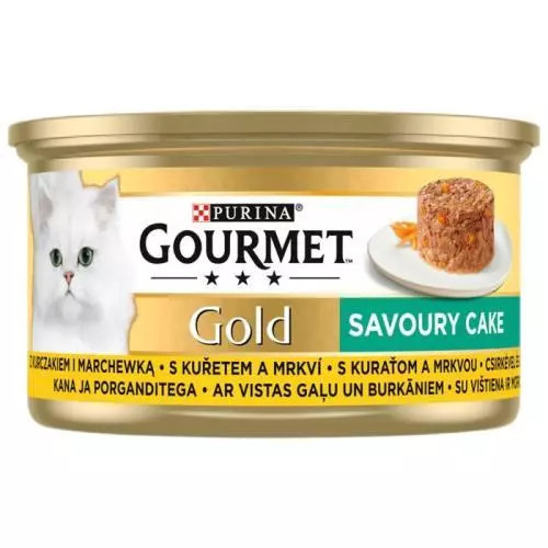 Gourmet Konzerva GOURMET Gold Sav.Cake kuřecí a mrkev 85g