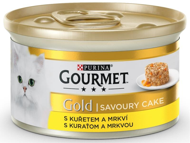 Gourmet Konzerva GOURMET Gold Sav.Cake kuřecí a mrkev 85g