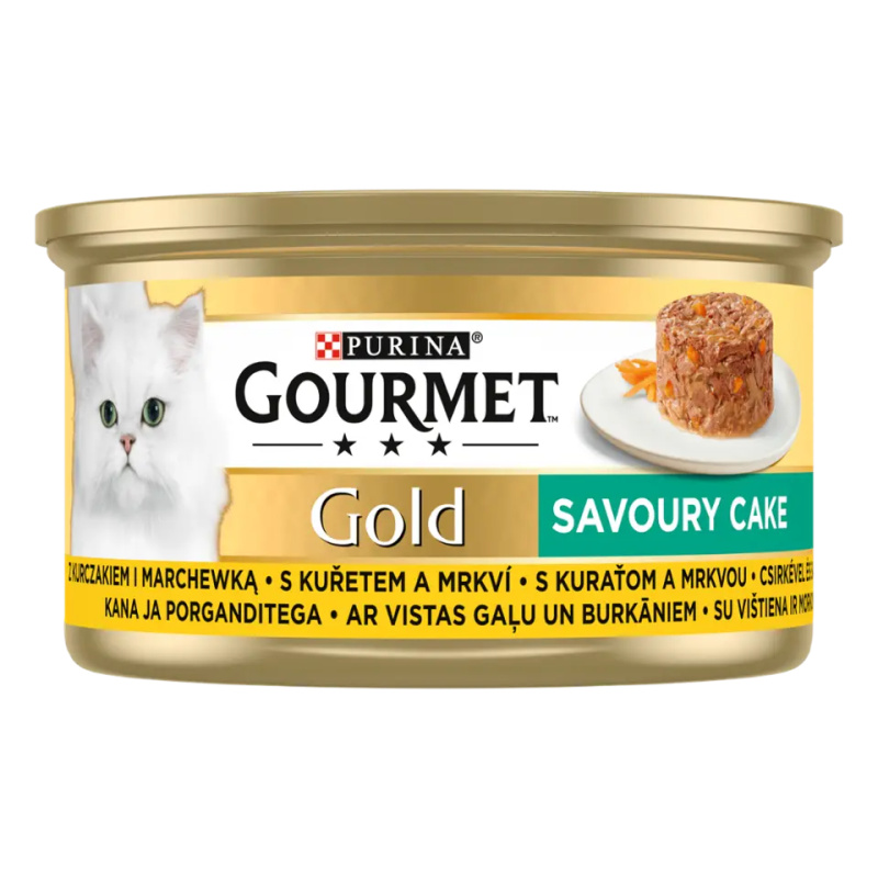 Gourmet Konzerva GOURMET Gold Sav.Cake kuřecí a mrkev 85g