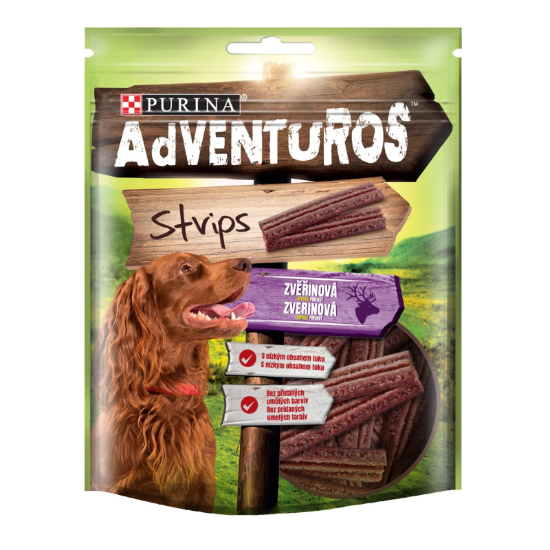 Adventuros snack dog - plátky se zvěřinou  90g