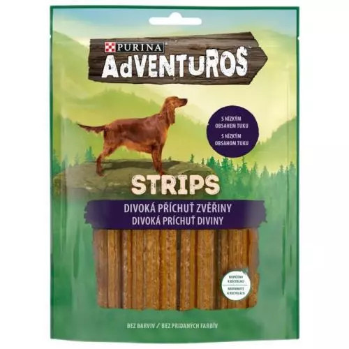 Adventuros snack dog - plátky se zvěřinou  90g