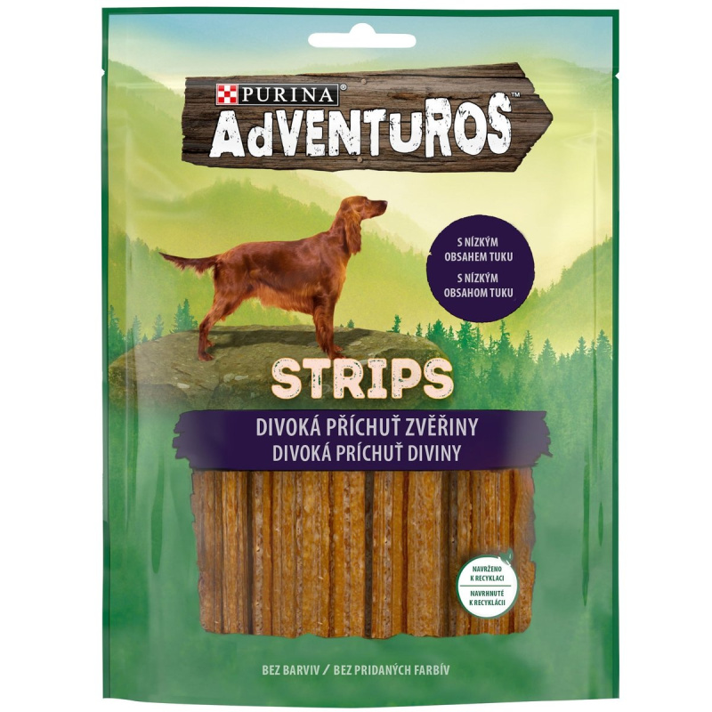 Adventuros snack dog - plátky se zvěřinou  90g