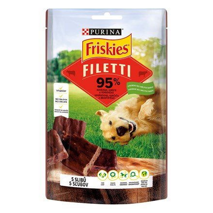 Friskies Filetti pamlsky pro psy hovězí,kuře,vepřové 70 g