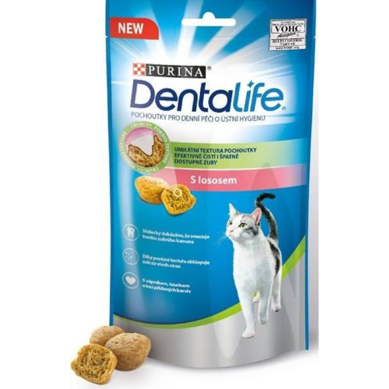 Dentalife Cat Doplňkové krmivo s lososem pro kočky