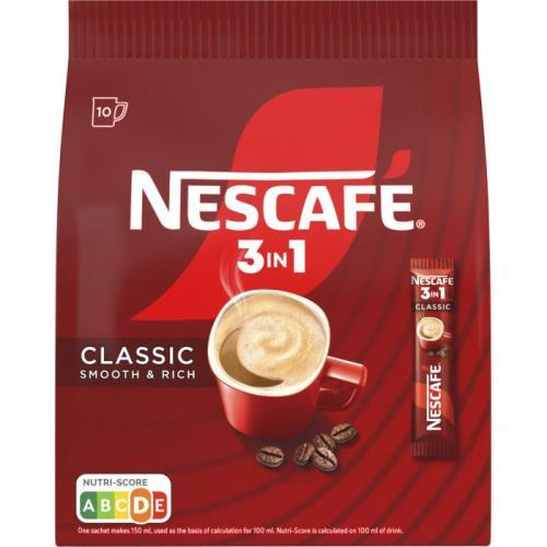 Kávový nápoj Nescafé Classic - 3v1, sáček 10 x 16,5 g