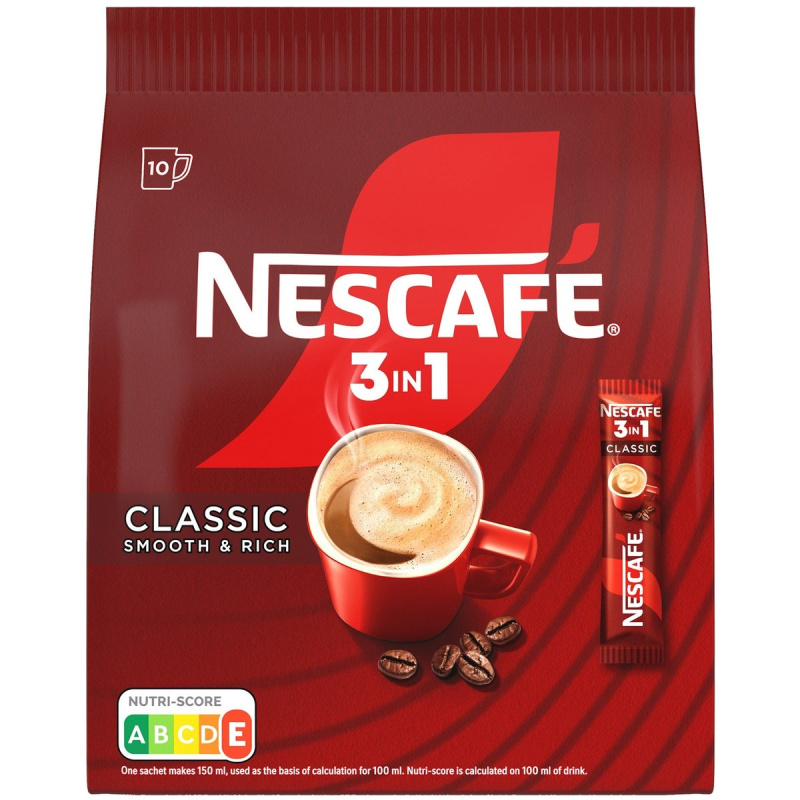 Kávový nápoj Nescafé Classic - 3v1, sáček 10 x 16,5 g