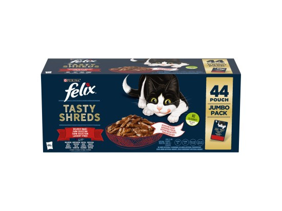 Felix Fantastic Tasty Shreds lahodný výběr ve šťávě 44×80 g