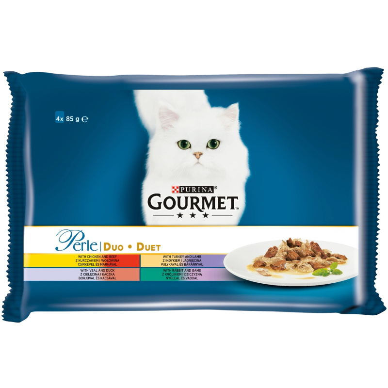 Gourmet Perle Duo Masové Duo 4x85g (6x)