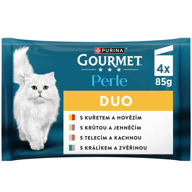 Gourmet Perle Duo Masové Duo 4x85g (6x)