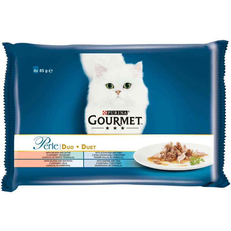 Gourmet Perle Delight losos tuňák 4 x 85g
