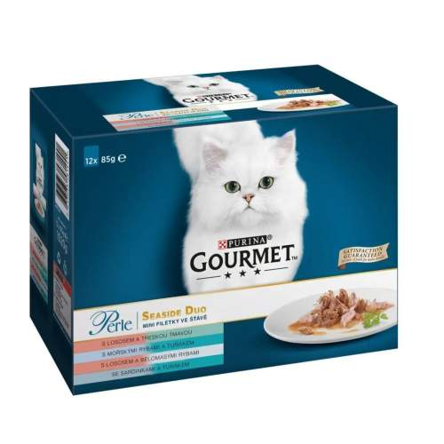 PURINA GOURMET Perle Rybí Duo – 12×85 g