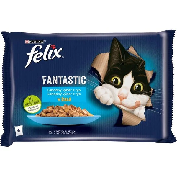 Felix cat kaps.-Fant.Multipack mořské hody v želé  4 x 85g