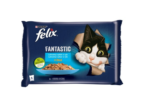 Felix cat kaps.-Fant.Multipack mořské hody v želé  4 x 85g