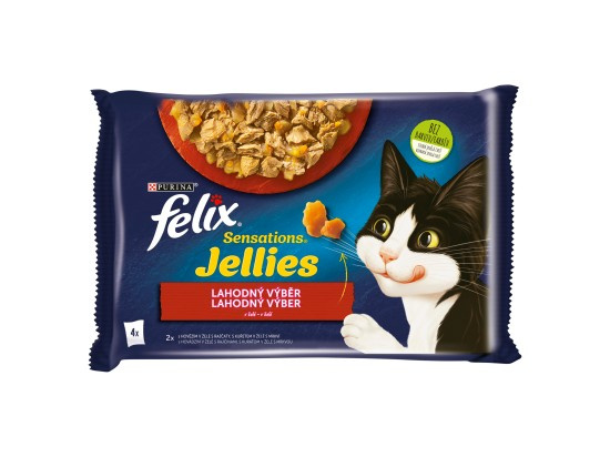 Purina Kapsičky pro kočky Felix Sensations Jellies 4 x 85 g