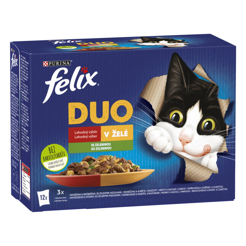 Felix Fantastic Duo Lahodný výběr v želé 12 x 85 g