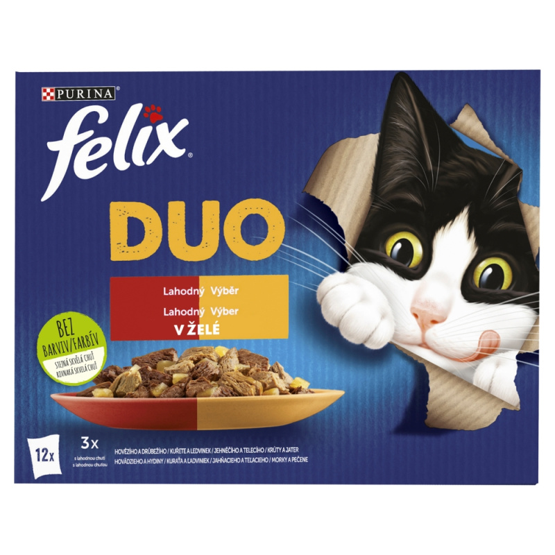Felix Fantastic Duo Lahodný výběr v želé 12 x 85 g