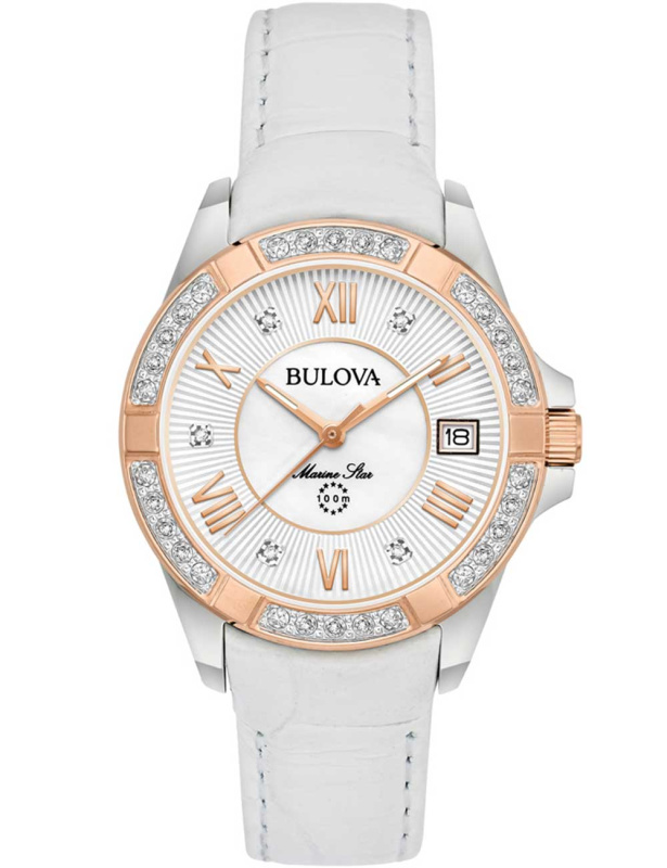 Bulova 98R233 Marine Star 23 Diamonds 32mm 10ATM