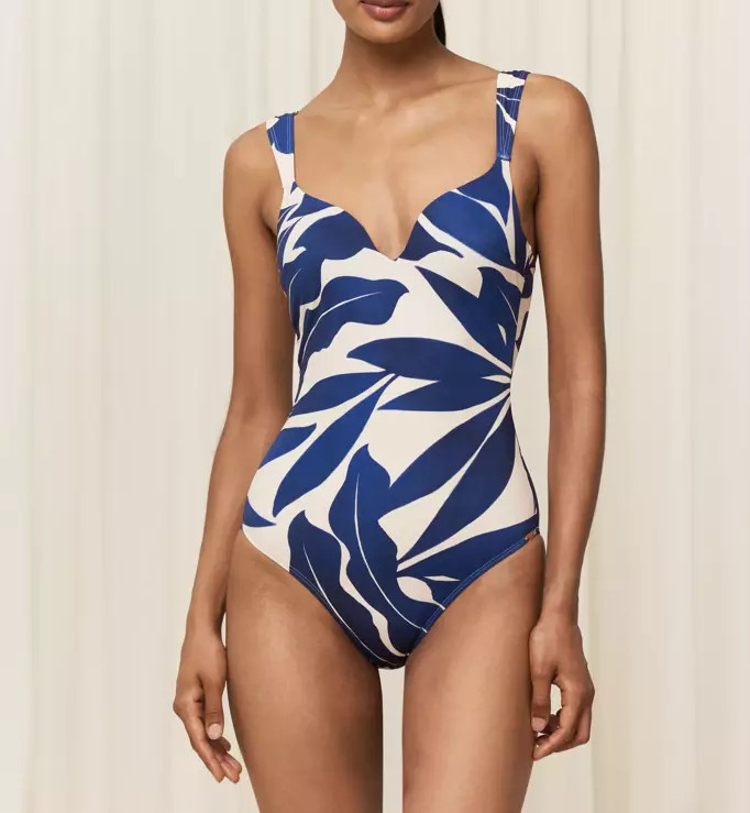 Dámské jednodílné plavky Summer Allure OWP 01 - Triumph kombinace šedé (0034) 040C