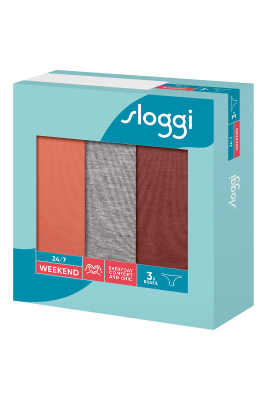 Brazilky Sloggi 10206005 24/7 Weekend Brazil C3P Barva: Vícebarevná, Velikost: 36