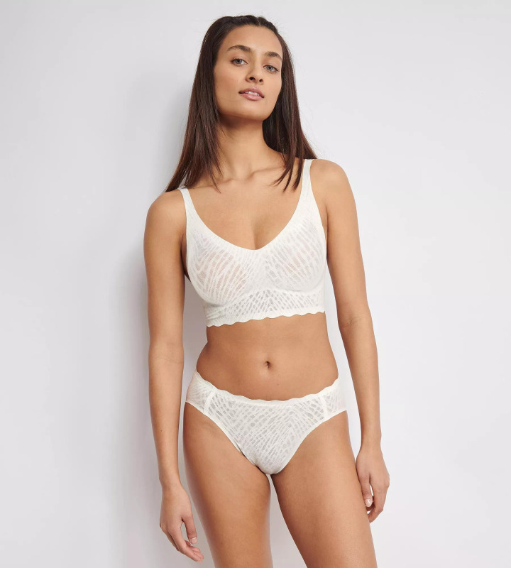 Dámská podprsenka ZERO Feel Bliss Bralette - WHITE - bílá 00GZ - SLOGGI WHITE L