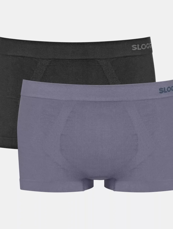 Pánské boxerky GO Smooth Hipster C2P - Sloggi kombinace černé (M014) 00XL