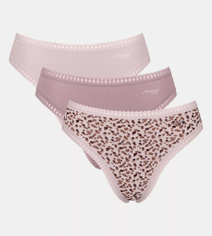 Dámské kalhotky GO Crush High leg C3P - Sloggi tmavá kombinace modré (M008) 00XL