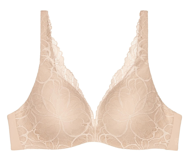 Dámská podprsenka Body Make-Up Illusion Lace WP - Triumph naze béžová (00NZ) 085B