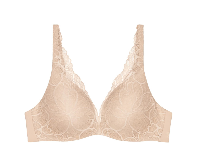 Dámská podprsenka Body Make-Up Illusion Lace WP - Triumph naze béžová (00NZ) 080C