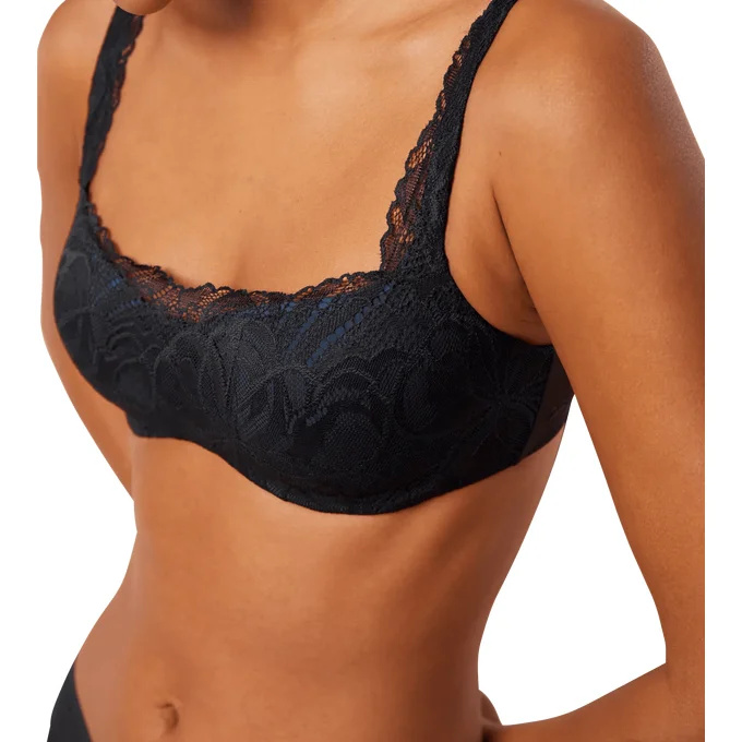 Dámská podprsenka Body Make-Up Illusion Lace Balconette - Triumph černá (0004) 085B