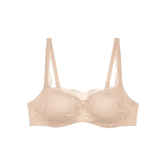 Dámská podprsenka Body Make-Up Illusion Lace Balconette - Triumph naze béžová (00NZ) 070C