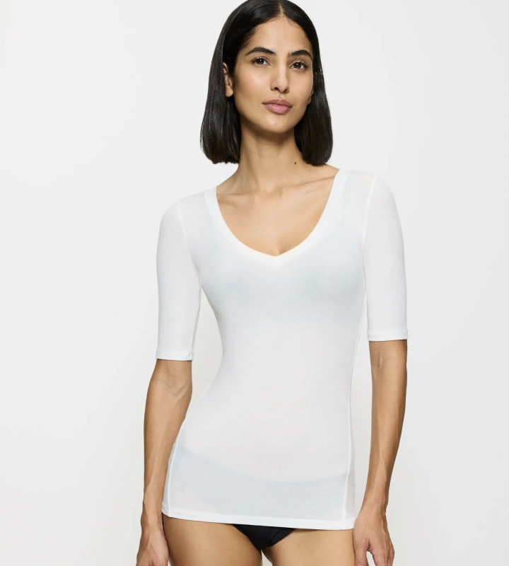 Dámský top Beauty Layers Top SSL - Triumph hedvábně bílá (00GZ) 000S