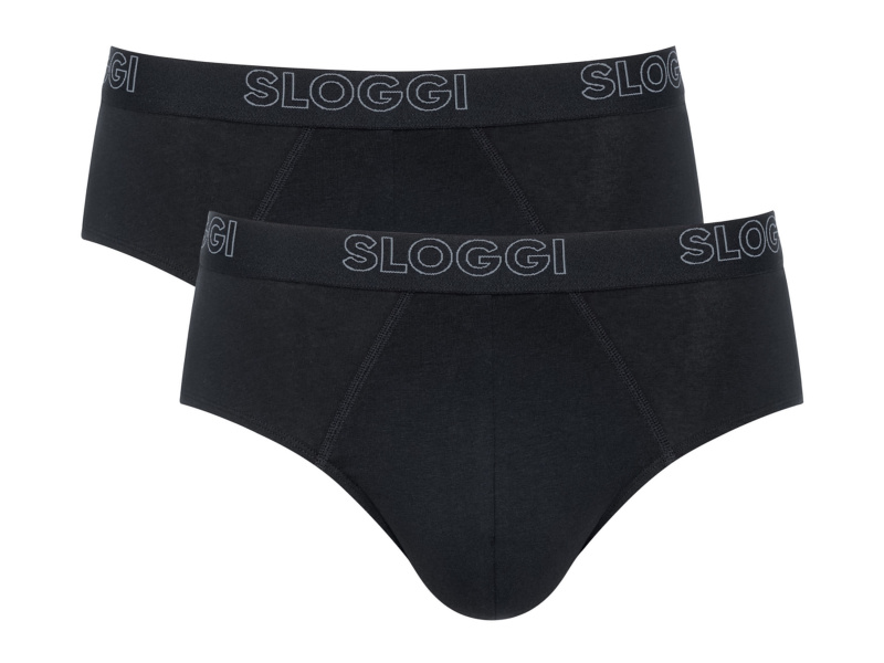 Hello by Sloggi Pánské boxerky / slipy, 2 kusy (slipové provedení, černá, L)