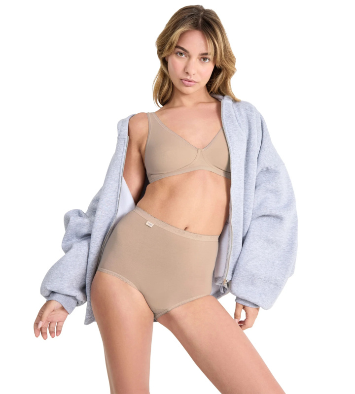 Dámské kalhotky 3 pack Basic maxi beige - Sloggi béžová 4XL