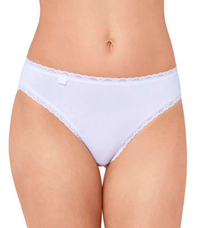 Dámské kalhotky 3 pack Cotton Lace Thai white - Sloggi bílá 4XL