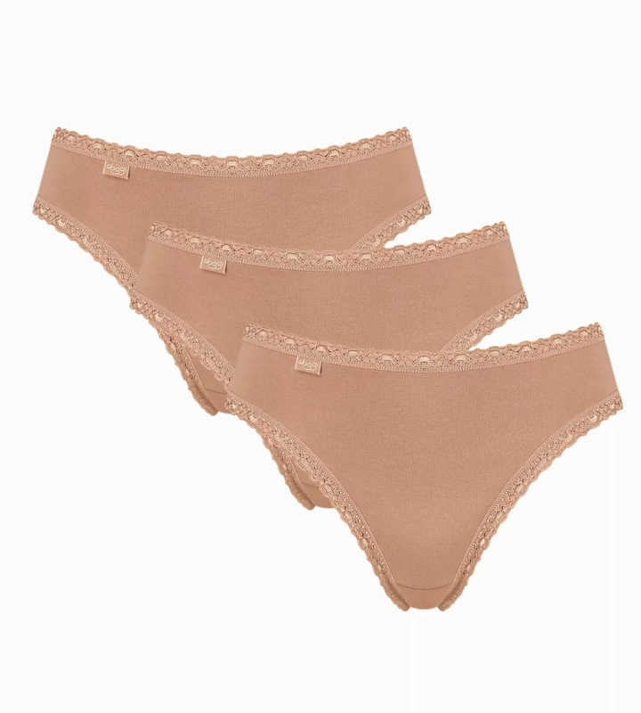 Dámské kalhotky 24/7 Cotton Lace Tai C3P - SLOGGI štětec (6239) 0040