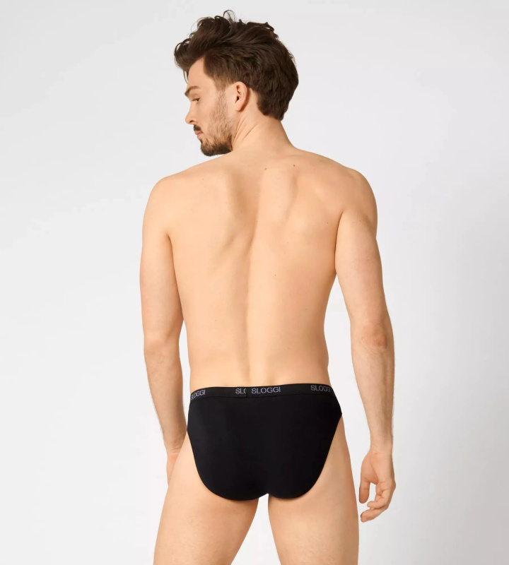 Pánské slipy sloggi men Basic Mini - černé - SLOGGI BLACK 6