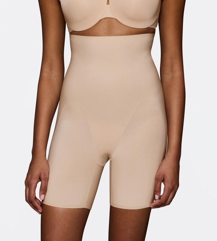 BMU ILLUSION CURVE - Tvarující kalhotky s velmi vysokým pasem Triumph NUDE BEIGE XL