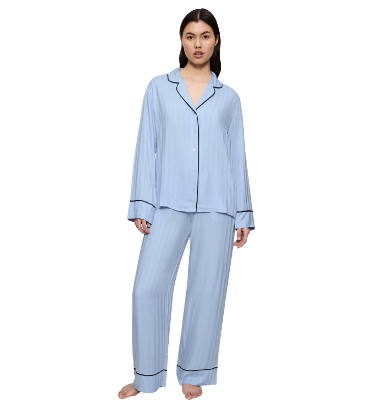 Dámské pyžamo Amourette Jacquard PW - Triumph bleděmodrá (00SA) 0040