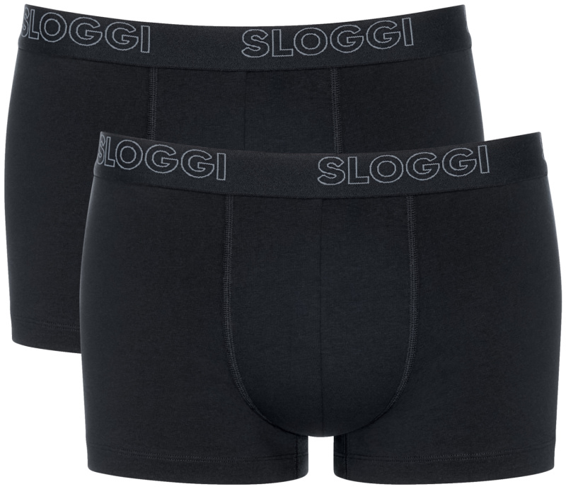 Hello BY Sloggi Pánské boxerky/slipy, 2 kusy (boxerky/černá, Xxl)