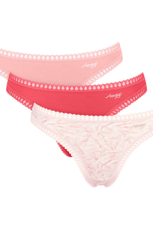 SLOGGI GO CRUSH STRING KALHOTKY 3PACK M005 SMĚS BAREV L
