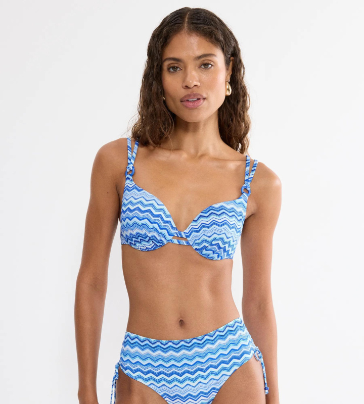 MIX & MATCH SUMMER – Podprsenka na plavky s kosticemi a polstrovanými košíčky Triumph BLUE 44C