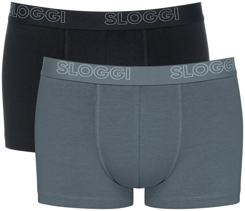 Hello BY Sloggi Pánské boxerky/slipy, 2 kusy (Boxer/šedá, XL)