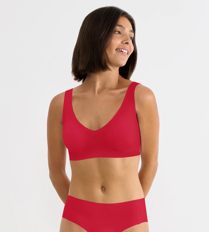 Podprsenka bez kostic sloggi ZERO Feel 2.0 Bralette červená - SLOGGI SHANGHAI RED S2