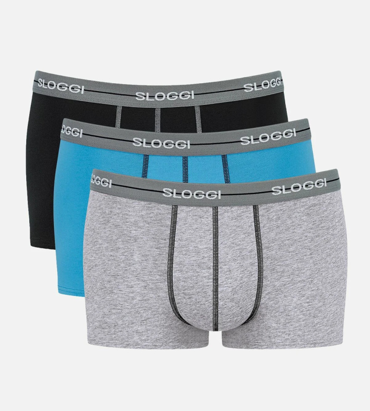Pánské boxerky men Start Hipster C3P - Sloggi tmavá kombinace červené (M006) 0006