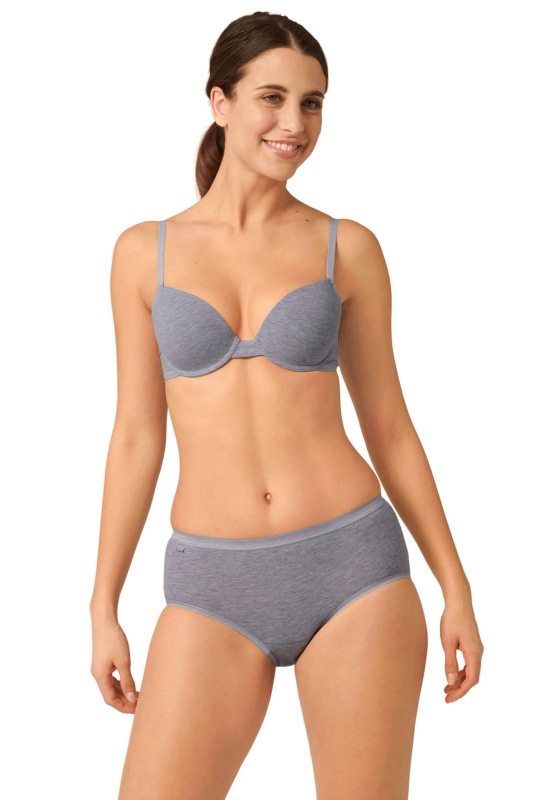 Dámské kalhotky Basic midi grey plus - Sloggi melanž 4XL