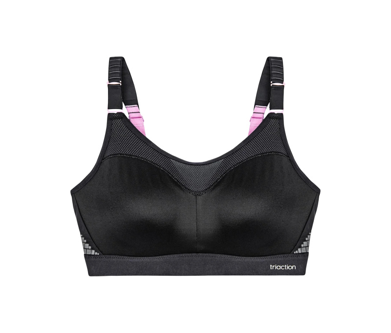 Dámská sportovní podprsenka Triaction Control Lite W01 EX - BLACK - černá 0004 - TRIUMPH BLACK 90E